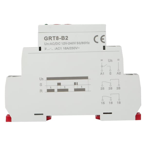 GRT8-B2 Mini 1-funktions DIN-skena tidsrelä 12-240V AC/DC