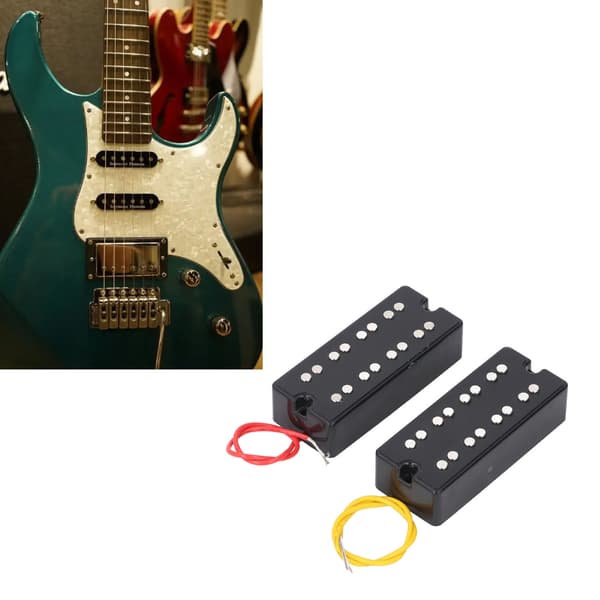 Humbucker Pickup Set Öppen Stil 2 Hål Dubbelspolig Pickup för 4-strängad Elbasgitarr