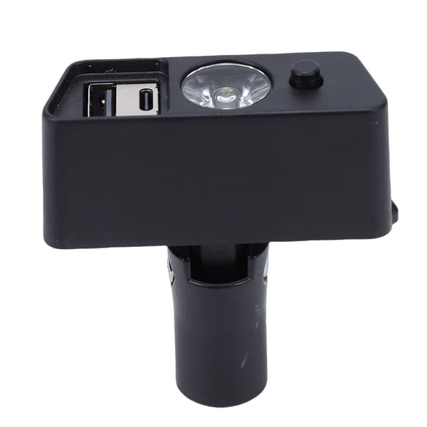 LED-stollys Universalmontering, 3-benet XLR, USB-opladningsport, justerbar hældning, sort