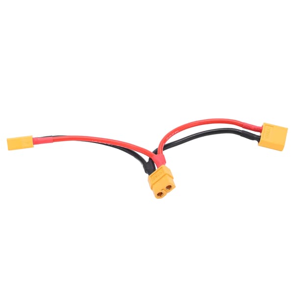 XT60 Parallel Batteristikforbindelseskabel Dobbelt Forlænger Y-splitter 1 Hun til 2 Han Silikoneledning til RC-batterier