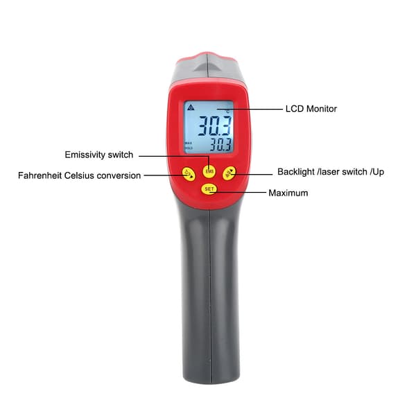 Infraröd Temp Gun Industriell Termometer Beröringsfri Bärbar Hög Precision 380°C