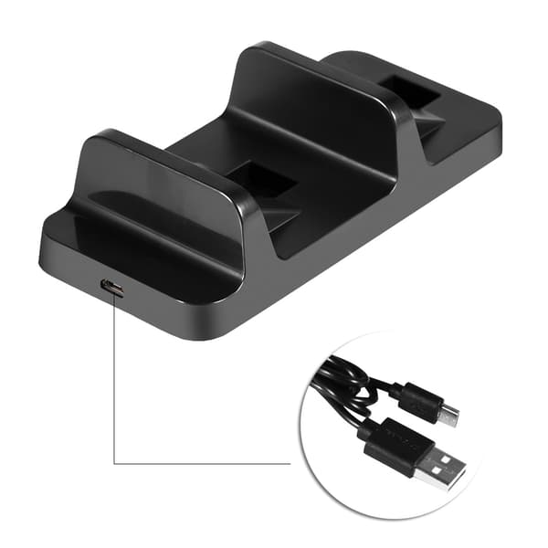 Dobbelt opladningsdockingstation USB-oplader til PlayStation 4 PS4-spilcontroller