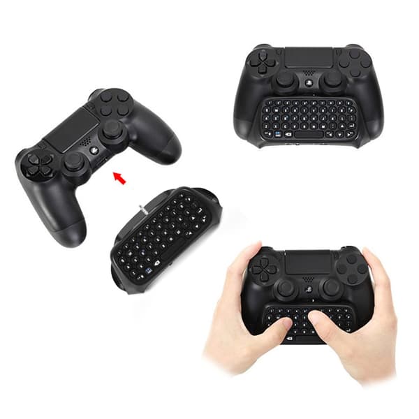 Mini trådlöst Bluetooth-speltangentbord Chatpad för PS4-kontroll