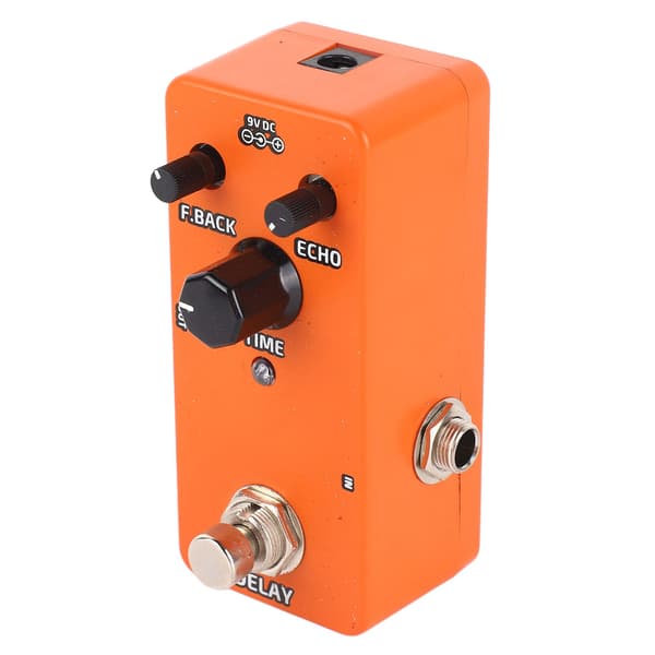 Elgitarr Effektpedal Enkel Block Mini Modulationsförstärkarsimulering Pedal Orange Delay