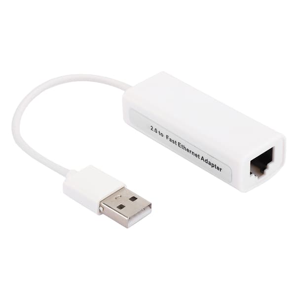 USB2.0 Ethernet-adapter RJ45 Hvid ABS RTL8152B Chip Eksternt netværkskort til computer