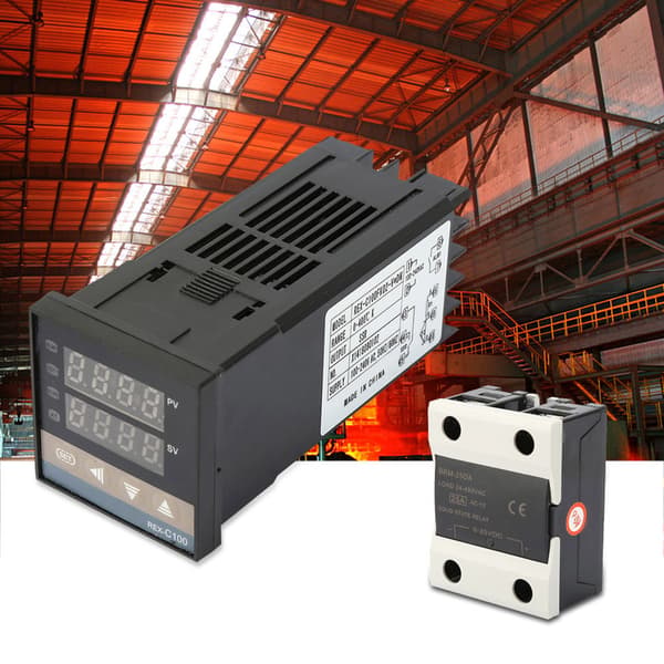 PID Temperaturregulator Kit 0-400°C med 25A Solid State Relä & 1m M6 K-typ Sond