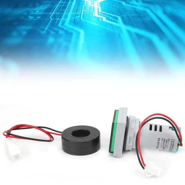 2i1 Volt Amp Meter AD16-22FVA, AC Spændingsstrømstester, Grøn LED-indikator
