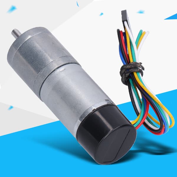 DC gearmotor med encoder hastighedsmåling signal feedback smart bil dedikeret JGA25‑371DC24V 60RPM