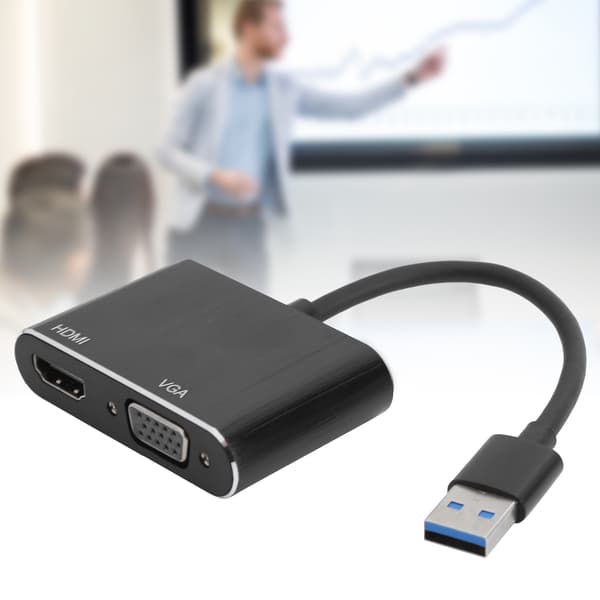 USB3.0 til VGA/HDMI-adapter Strømkonverter Skærmudvidelsesdock Computerudstyr