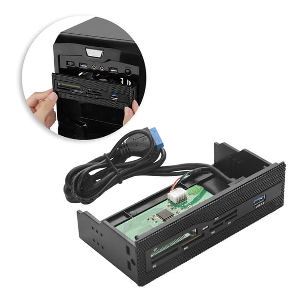 PC Intern kortlæser USB 3.0-port M2 SD MS XD CF TF kort instrumentbræt frontpanel
