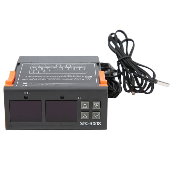 STC-3008 Dobbelt Display 2x NTC Probe Temp Controller Termostat DC12V 12V Digital Switch