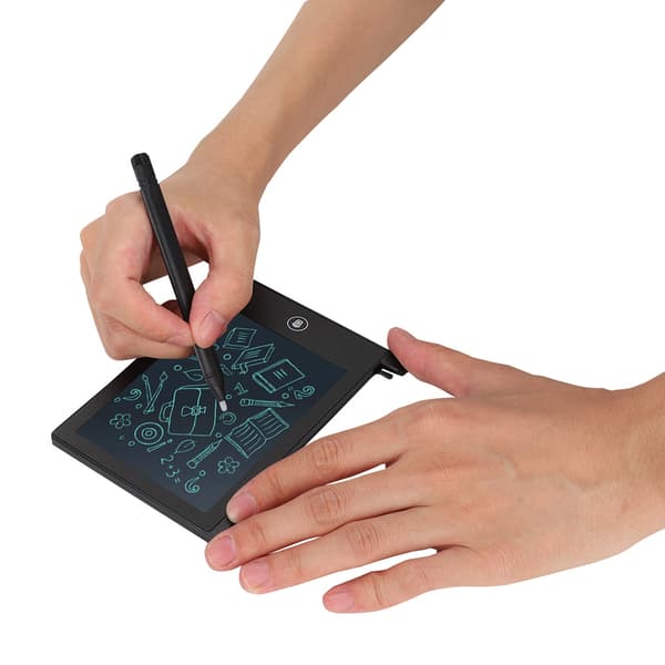 LCD 4,5 tommer ultratynd håndskrift tablet skrive tegne notesbogstavle til børn (sort)