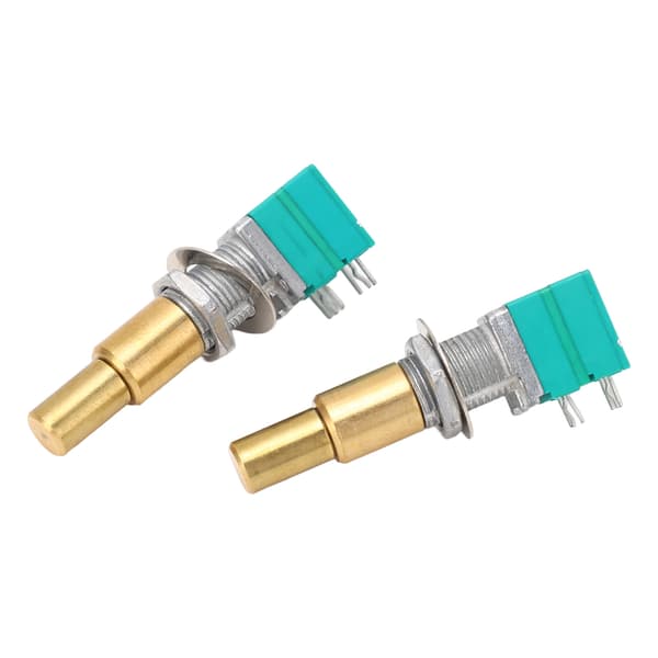 2 st gitarrpotentiometer med dubbel precision, roterande potentiometer i mässing för ersättning
