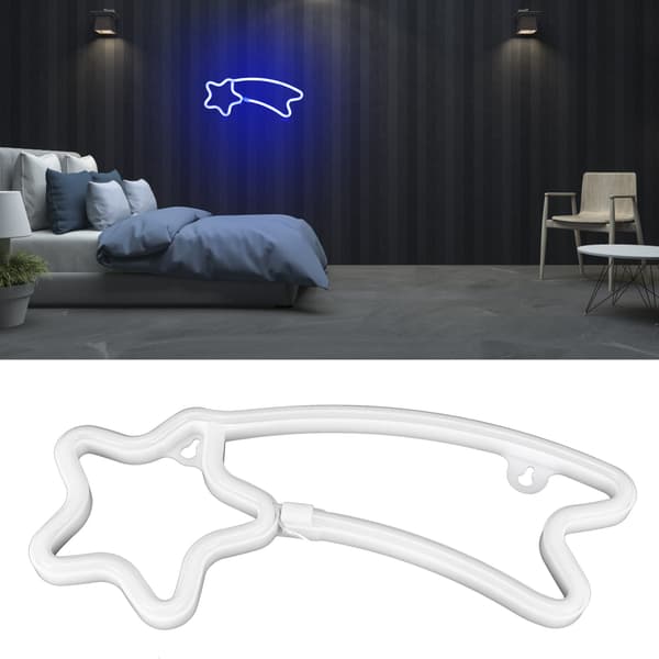 Blå Meteor Neonskilt LED-lampe til bryllupsfødselsdagsfestdekoration