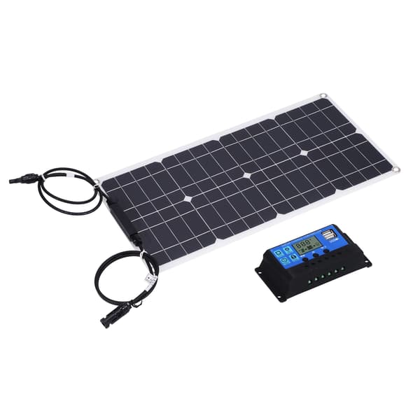25W Monokrystallinsk Solpanel Kit 30A Ladecontroller Højeffektivt PV-modul til autocampercamping