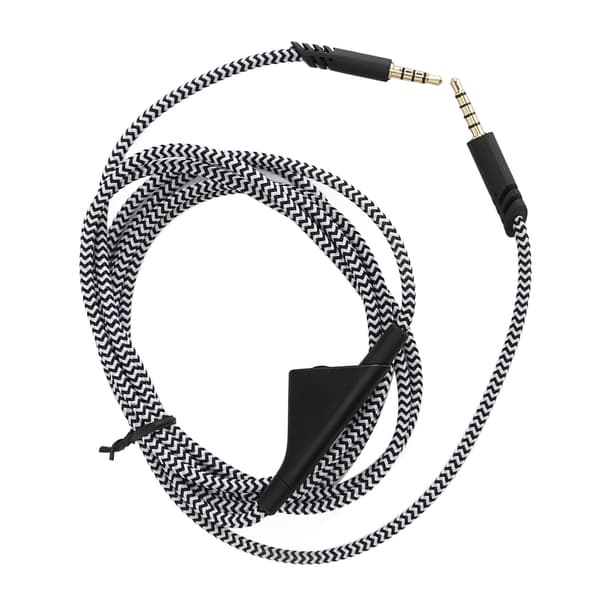 Spelheadset Förlängningskabel Ersättning Flätad Hörlursförlängningssladd med Volymkontroll för Astro A10 A40 A40TR