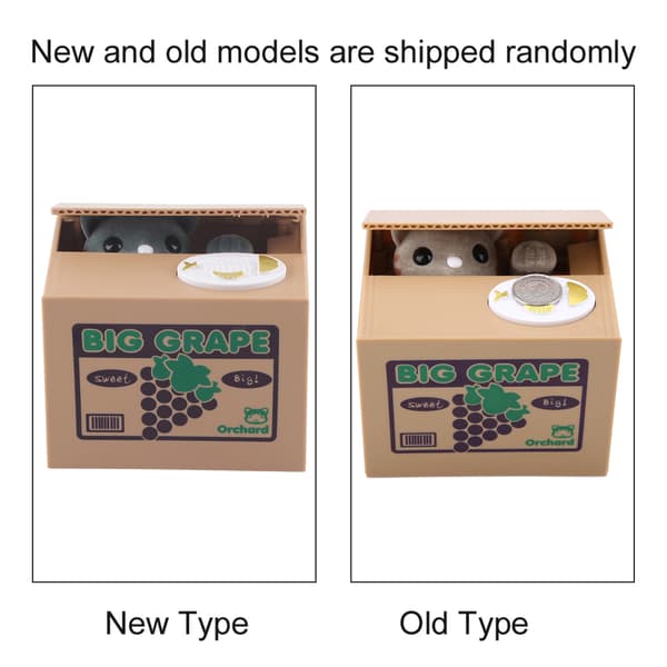 Bedårande kattspargris Automatisk myntsparbox för barn (#3)