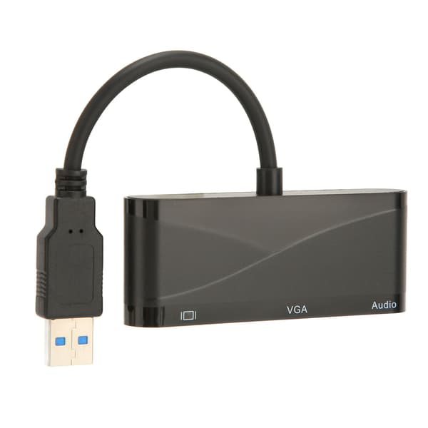 USB-HD Multimedia Interface 2-in-1 musta 1080P 60HZ 5Gbps USB 3.0-VGA-sovitin kokousviihteeseen