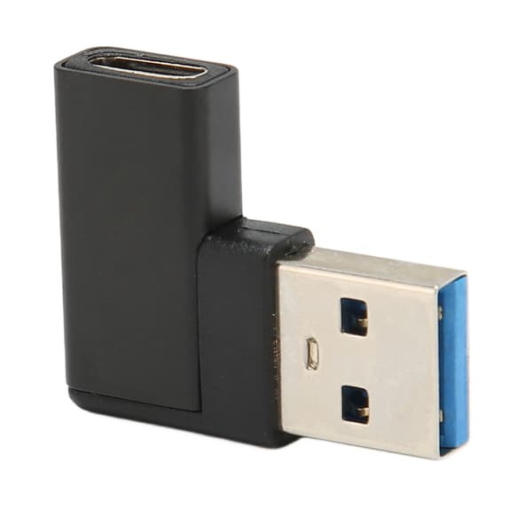 Retvinklet USB til USB C-adapter 90 graders Plug and Play USB 3.0 A til USB C-adapter til bærbare computere Telefon PC