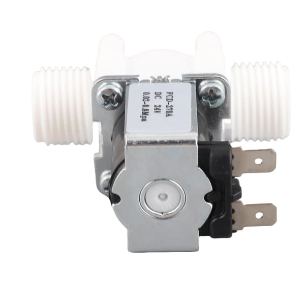 1/2\" NC elektrisk magnetventil, vatteninlopp i plast DC24V