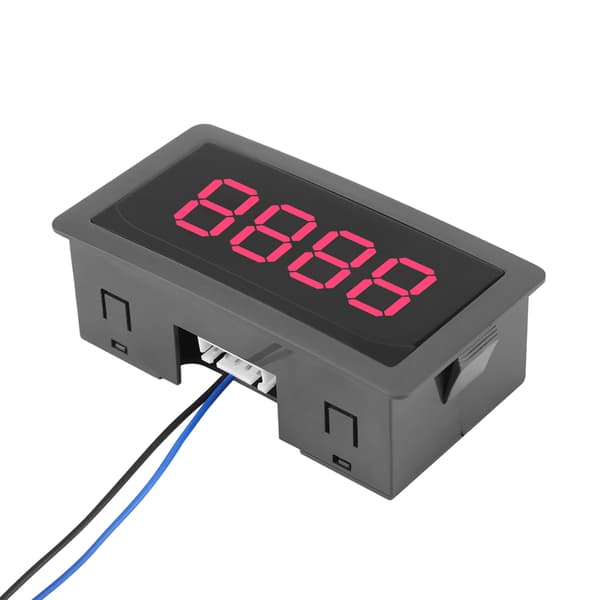 DC LED Digital Display 4 Cifre 0‑9999 Op/Ned Plus/Minus Panel Tæller Måler Rød