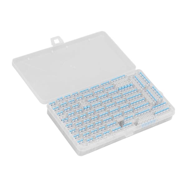 75-pack spaktrådskontakter, snabbkopplingssats, sortiment av insticksplintar, blå