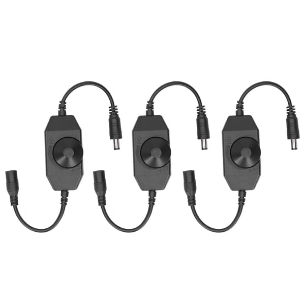 3 kpl LED-himmenninkytkin, säädettävä kirkkaus, DC12-24V-nauhavaloadapteri