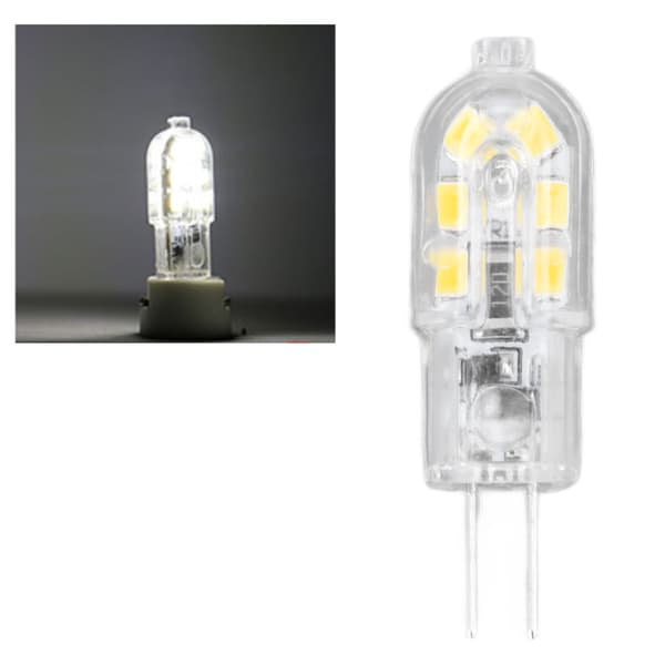 10-pack G4 LED-lampor dimbara hög CRI klart glas landskapsbelysning DC 12V kallvit
