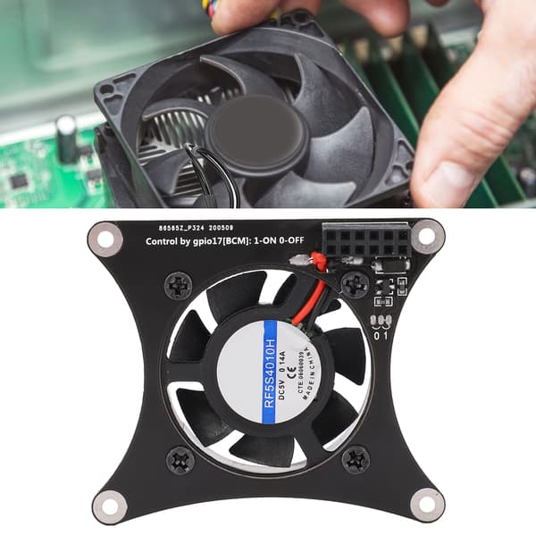 Stille PWM-køleventilator til Raspberry Pi, printplade-køleplade, hastighedsjusterbart pc-tilbehør