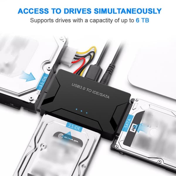 USB 3.0 til SATA IDE Harddiskadapter til 2.5\"/3.5\" HDD SSD & Intern Diskkonverter