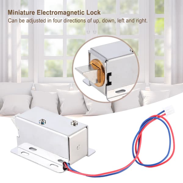 DC 12V Mini Elektrisk Magnetlås Sæt Hardware til Skab Skuffe Dør Vindue