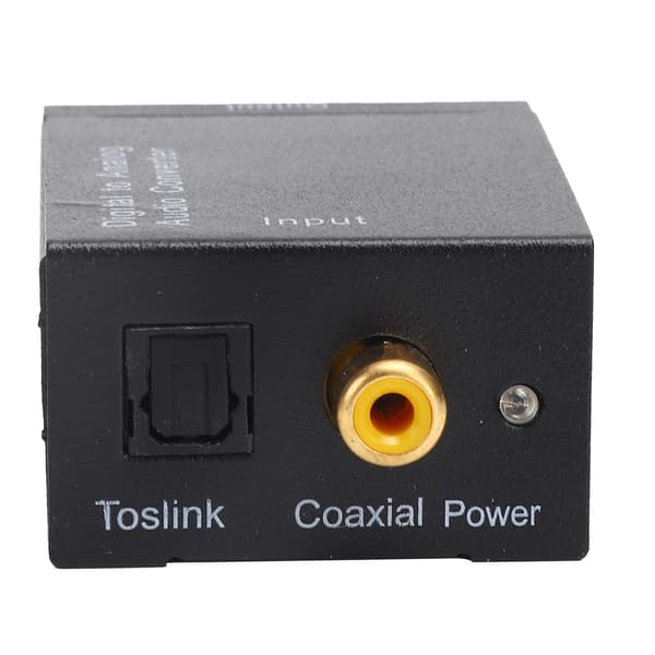 Digital til Analog Audio Konverter USB Sort Aluminiumslegering Adapter DC 5V 1A