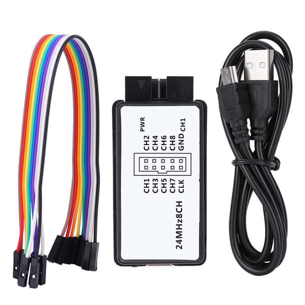 Mini USB Logikanalysator 8CH 24MHz Digital Tester, Bærbart Lommeformat Sæt