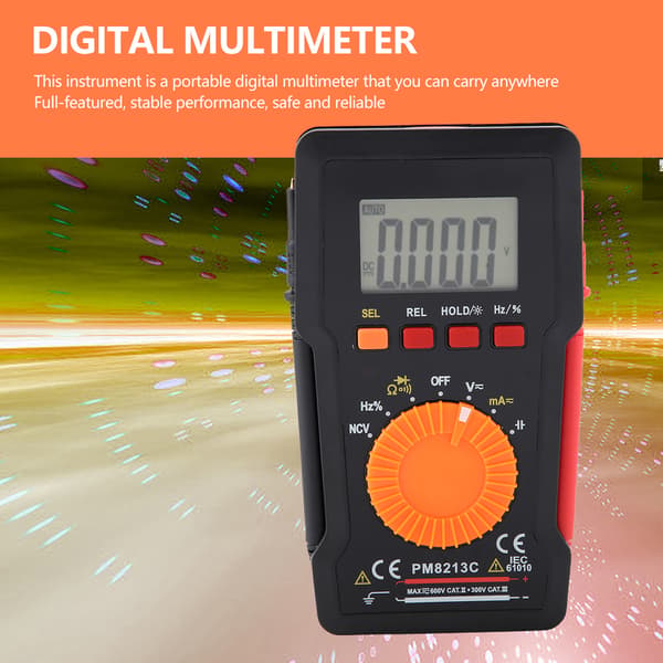 PEAKMETER PM8213C Digital multimeter, hög noggrannhet automatisk intervalltestare