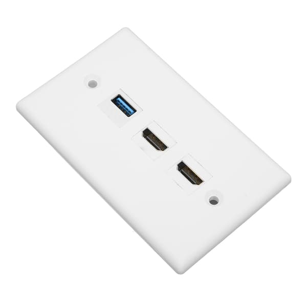 HD Multimedia Interface Ethernet USB Vægplade 2 Port HD Multimedia Interface Keystone 1 Port USB 3.0 Vægplade