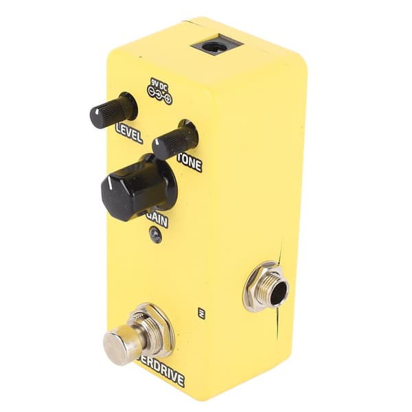 Elektrisk guitar effektpedal enkelt blok mini modulation forstærker simulation pedal gul overdrive