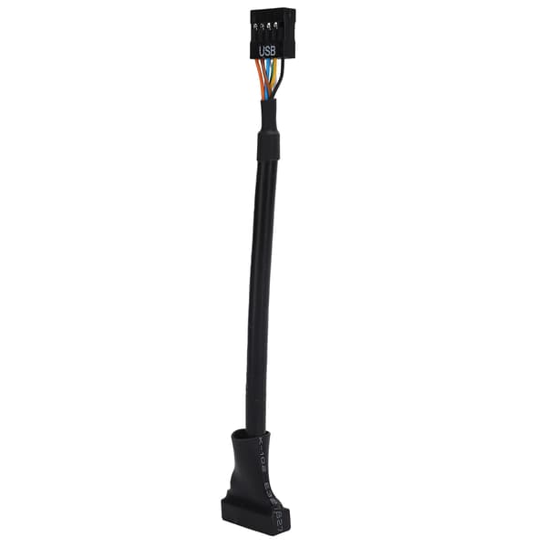 Bærbar USB 3.0 20-bens header han til USB 2.0 9-bens hun bundkort adapterkabel