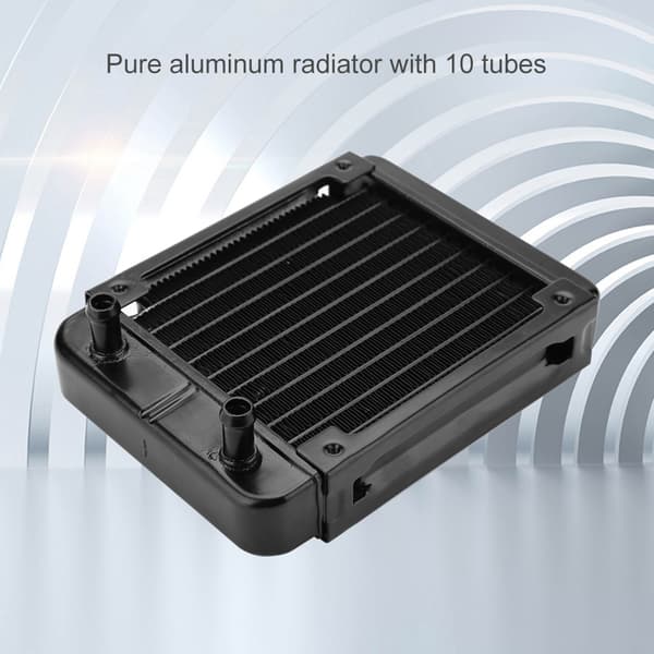 120MM Dator CPU Vattenkylning Radiator Kylare Kylfläns 10 Rör