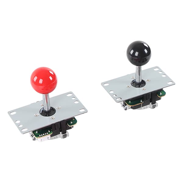 2-spiller arkadespil DIY-sæt med USB-computerjoystick-kredsløbskort Gamepad 30 kassetteknapper rød sort
