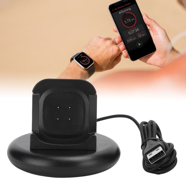 Mini opladningsdock til Fitbit Versa3/Sense Smartwatch Bærbar opladerbasestation