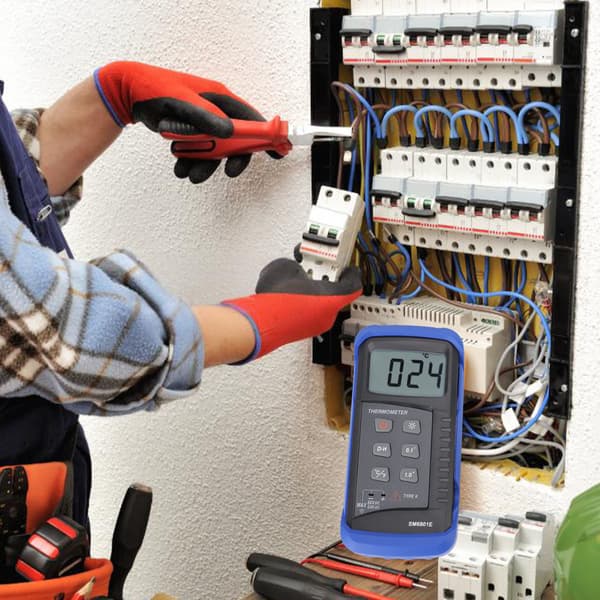 LCD Digital Termoelement Termometer Tester til Flydende Gas Faststof, 4-Probe Kompatibel