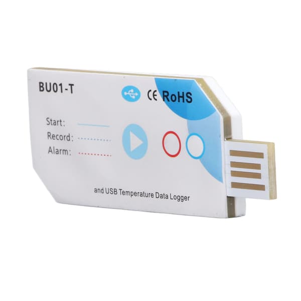 USB Temperaturdatalogger Bluetooth APP-anslutning Temp PDF-rapportinspelare 120 dagar 32000 kapacitet