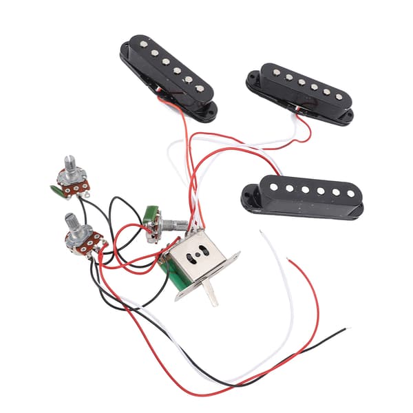 Elektrisk guitar Single Single Single Coil Pickup Kobbertråd Sort Justerbar Guitar Pickup til ST Panel