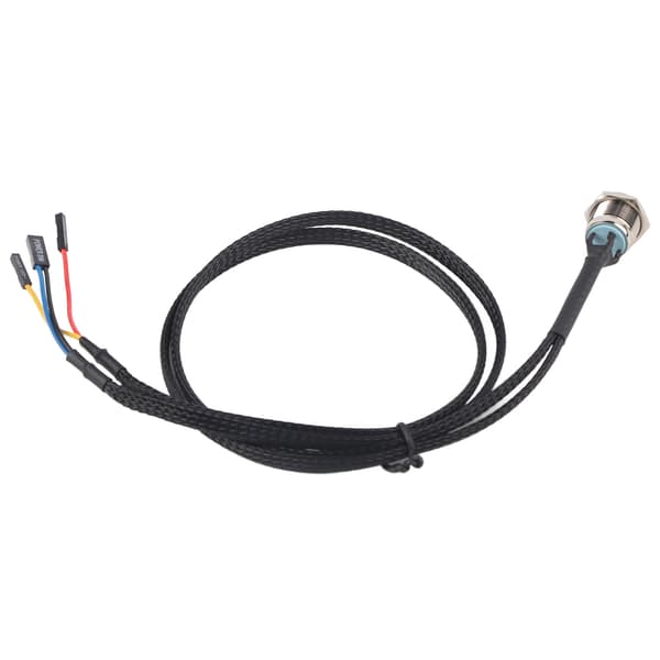 Desktop Computer Vært Switch Kabel Metal Knap Metal LED Strømknap Blå