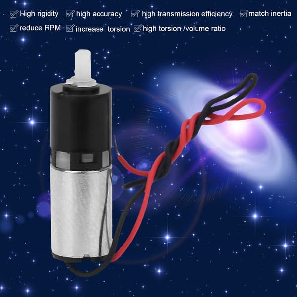 6 mm Precision Mini Mikro Planetarisk Reduktionsväxelmotor DC3V Motor Två Steg
