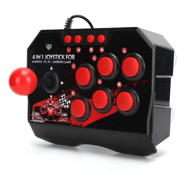 Arcade Fight Stick Trådbunden Arkadjoystick Arkadspelstillbehör för Switch/PC/PS3