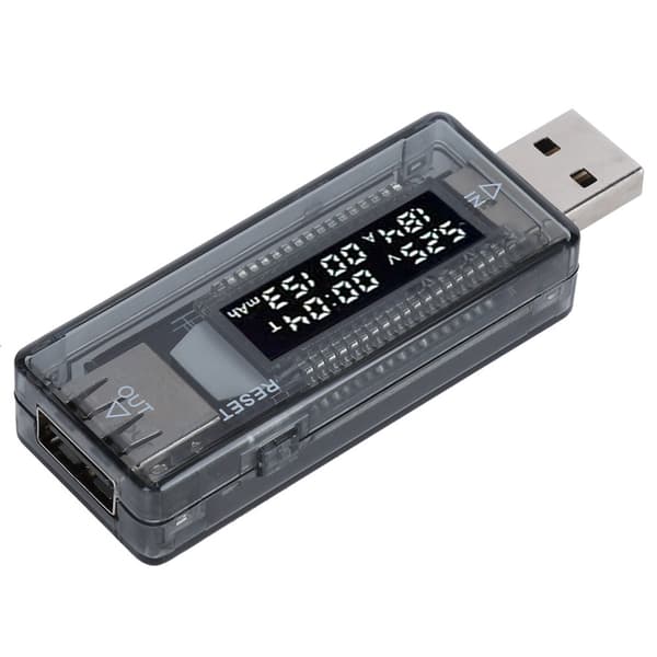 USB-tester Voltmeter Amperemeter, Strømkapacitetsmåler til telefonopladere, Bærbart batteridiagnoseværktøj