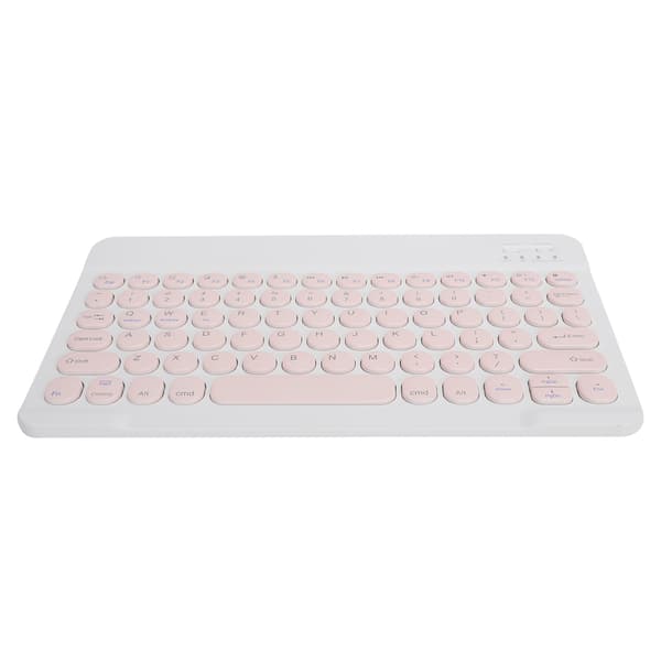 Trådløst Bluetooth-tastatur Tablet Smartphone Computertilbehør Rund Hætte 10inPink