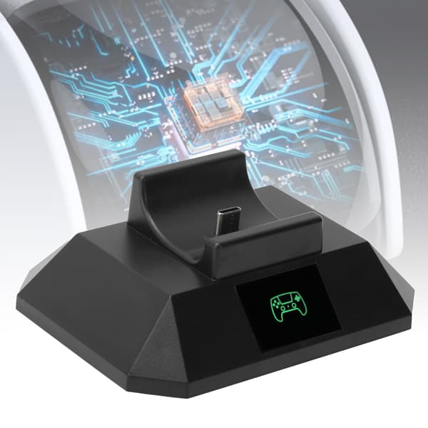 Controller enkelt opladningsstander opladerstation dock med display til PS5 Gamepad