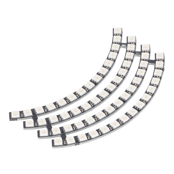 60 stk. WS2812 5050 RGB LED-ringkort 5V rundt modul til boligindretning, kompatibelt med mikrocontroller